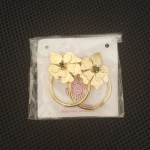 COVIYA Accesorios (Colombia) Gold Plated Bronze Earings w/Emerald